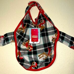 Christmas fleece dog cover up size large
